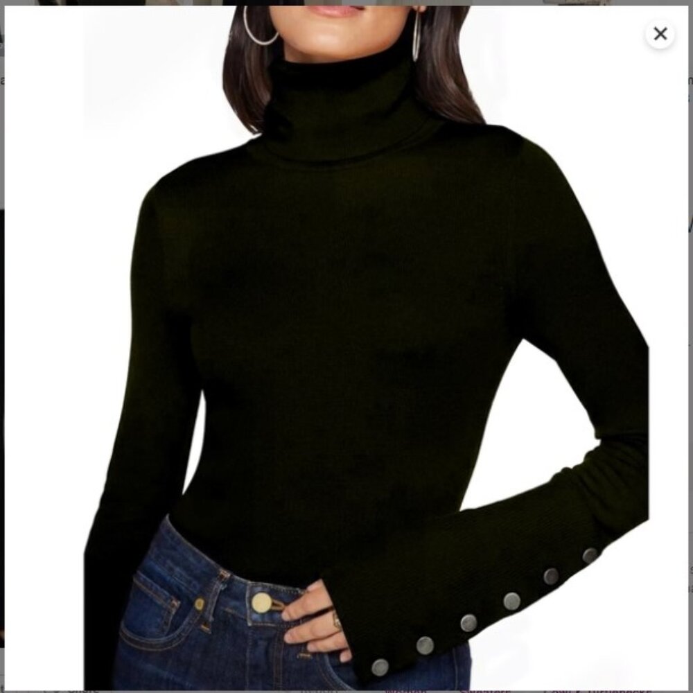 Ramy Brook Black Kathy Merino Wool Cashmere Sweater Size Extra Small - Picture 2 of 5